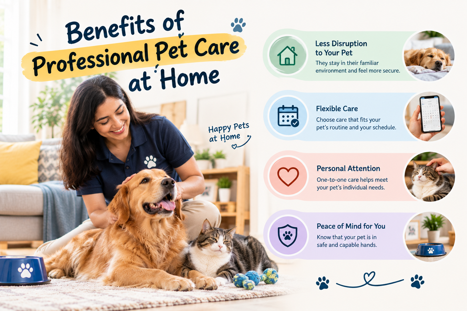 Advantages of Professional Pet Care at Home