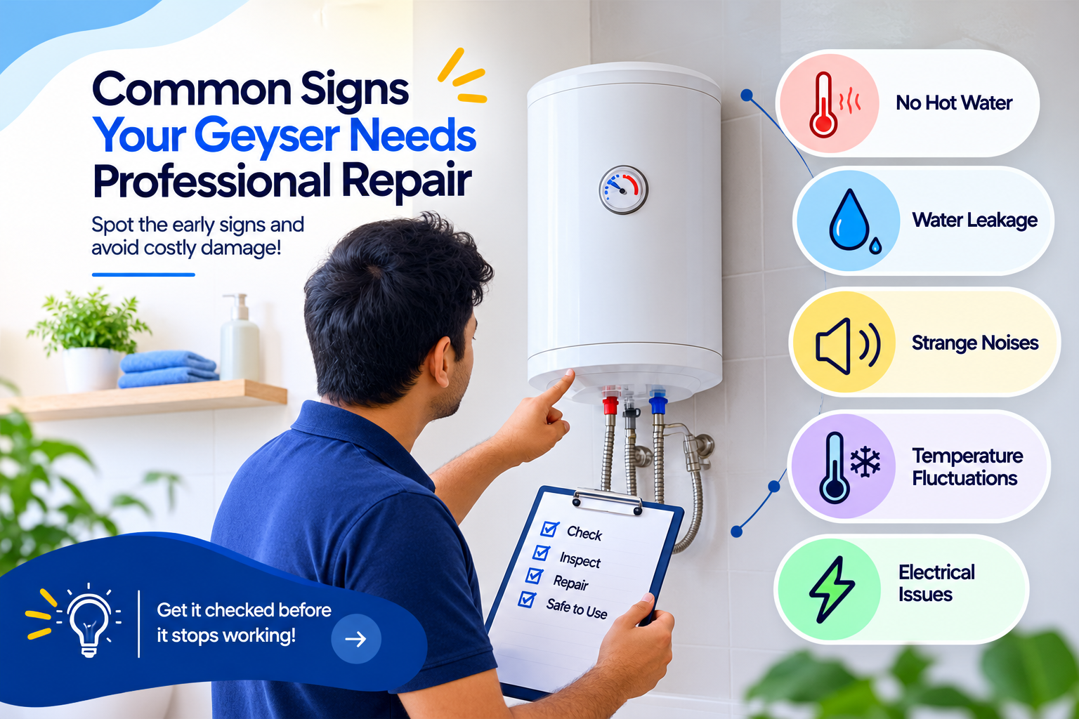 Common Signs Your Geyser Needs Professional Repair
