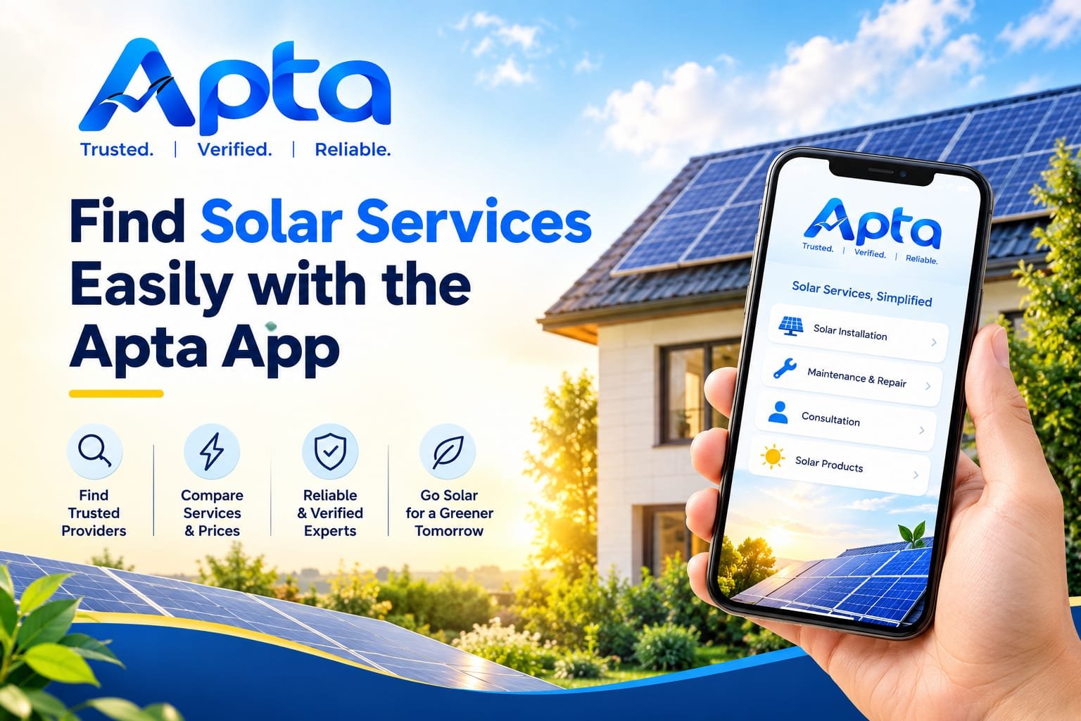 Find Solar Services Easily with the Apta App