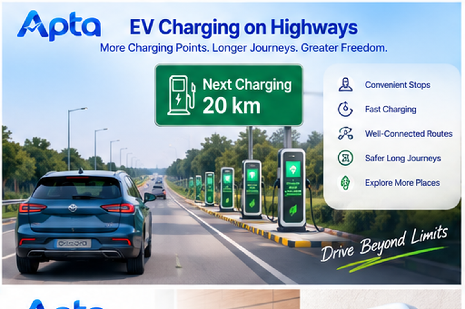 Highway EV charging concept