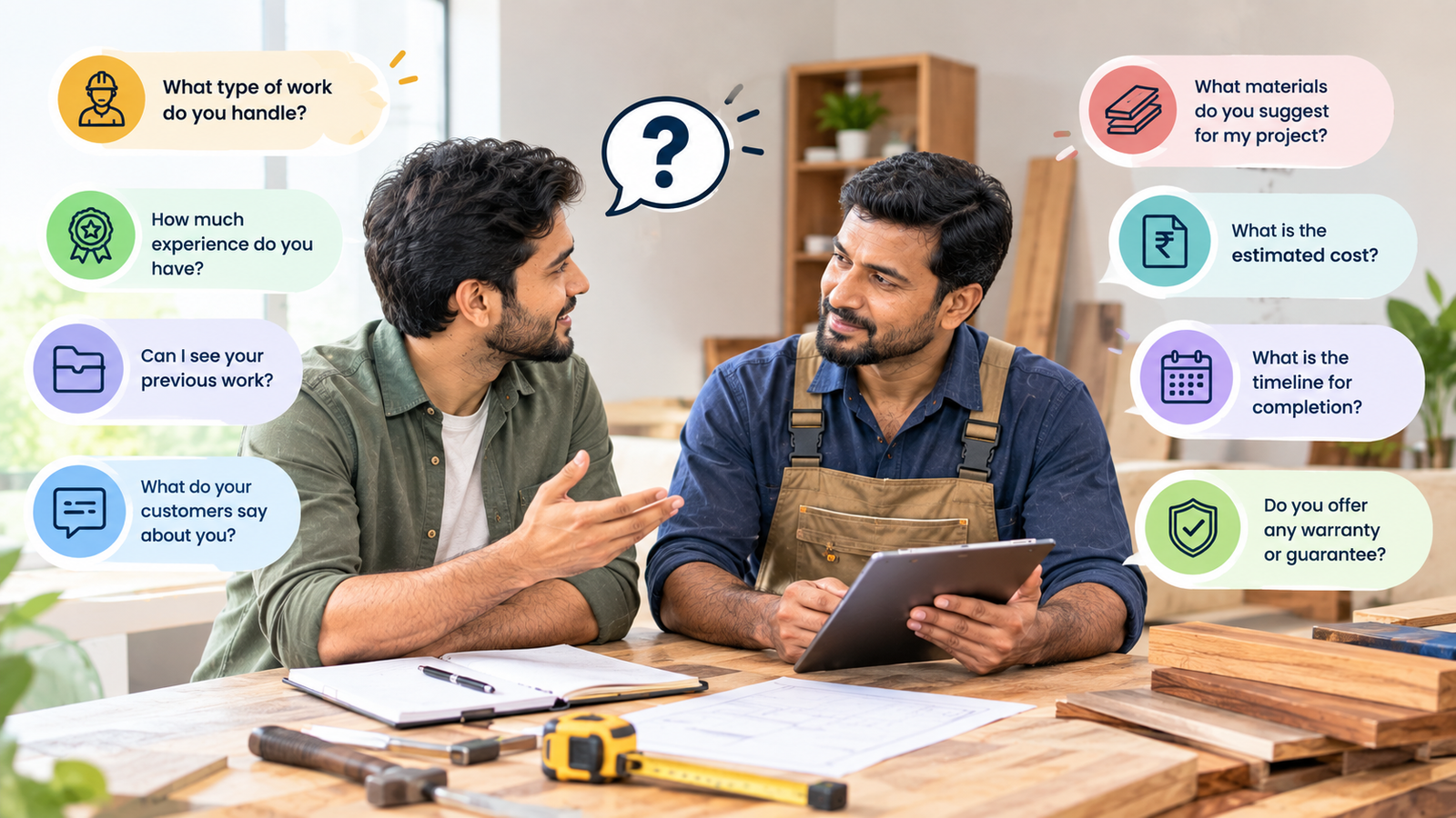 Question to ask a carpenter before hiring