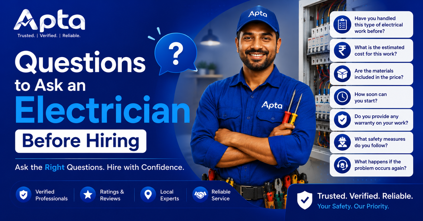 Questions to Ask an Electrician Before Hiring - Service Provider at Home Near Me Questions to Ask an Electrician Before Hiring