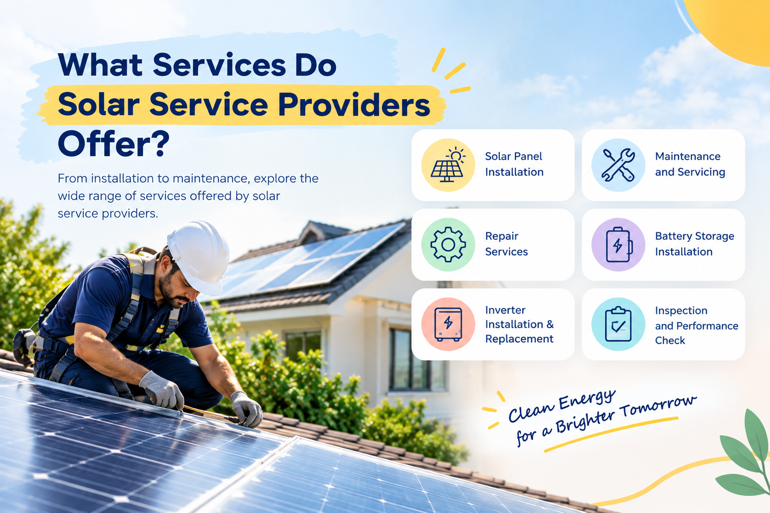 Solar Services Offered by Professional Providers