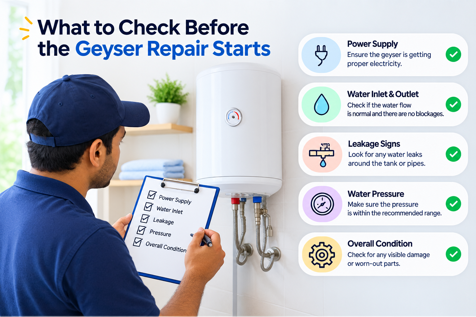 What to Check Before the Geyser Repair Starts