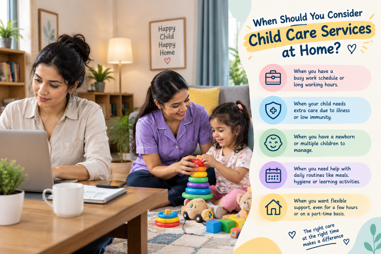 When to Consider Child Care Services at Home