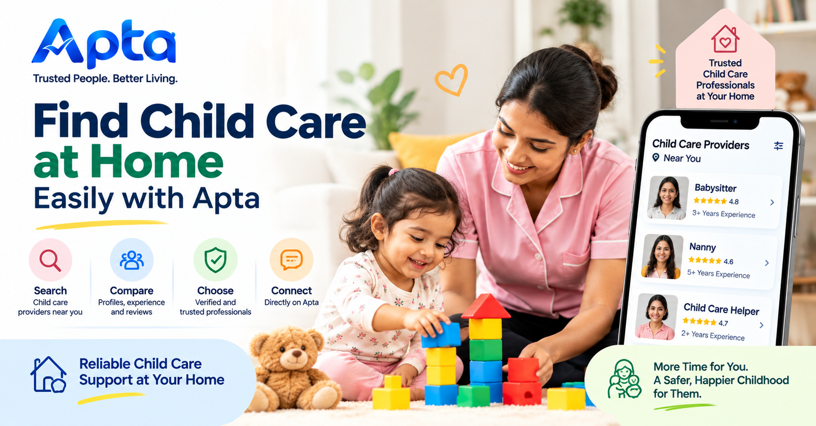 apta can help in finding child care at home